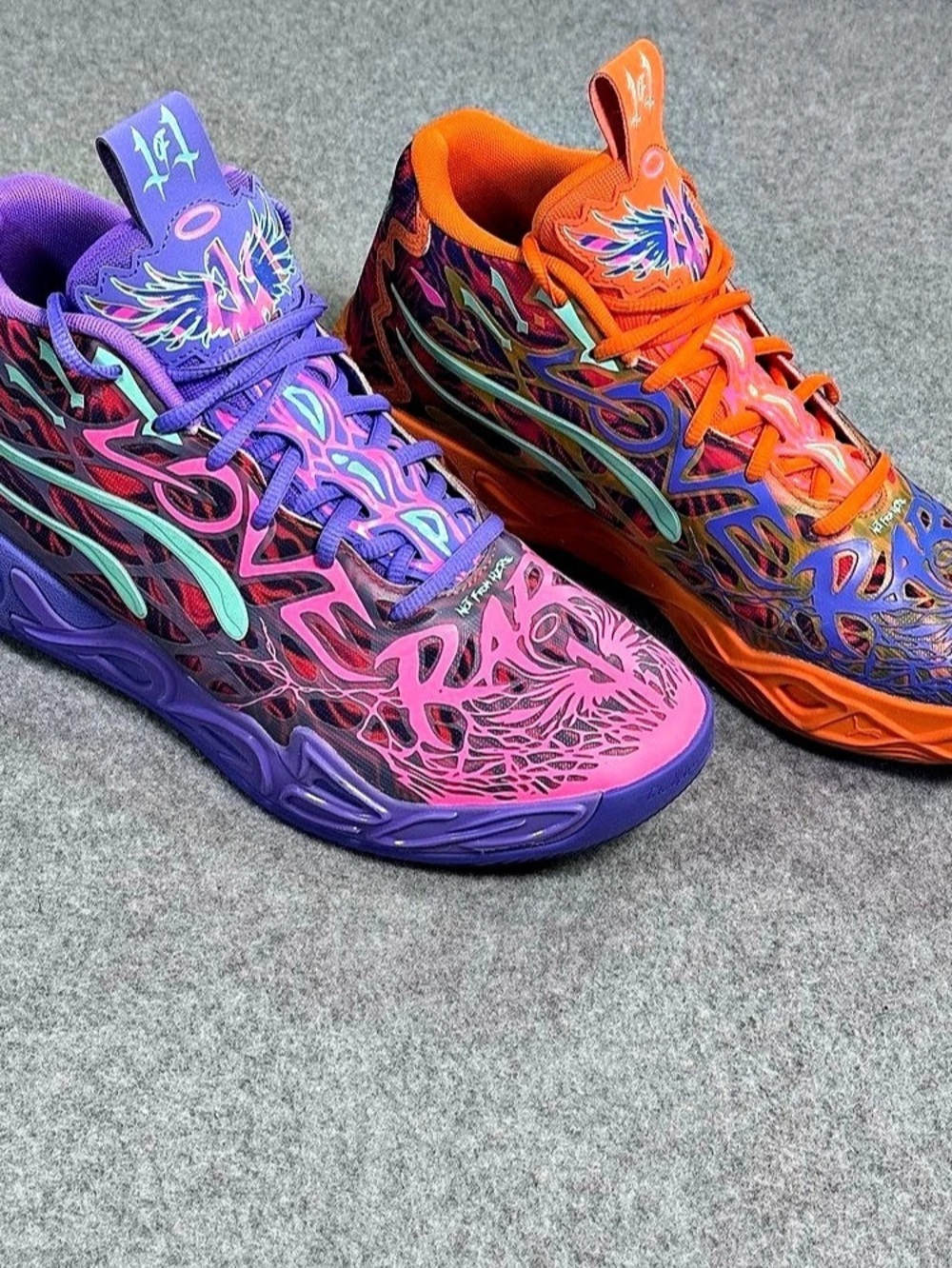 PUMA LaMelo Ball MB.04 Creativity Athletic Shoes Purple & Orange US 9 Like New